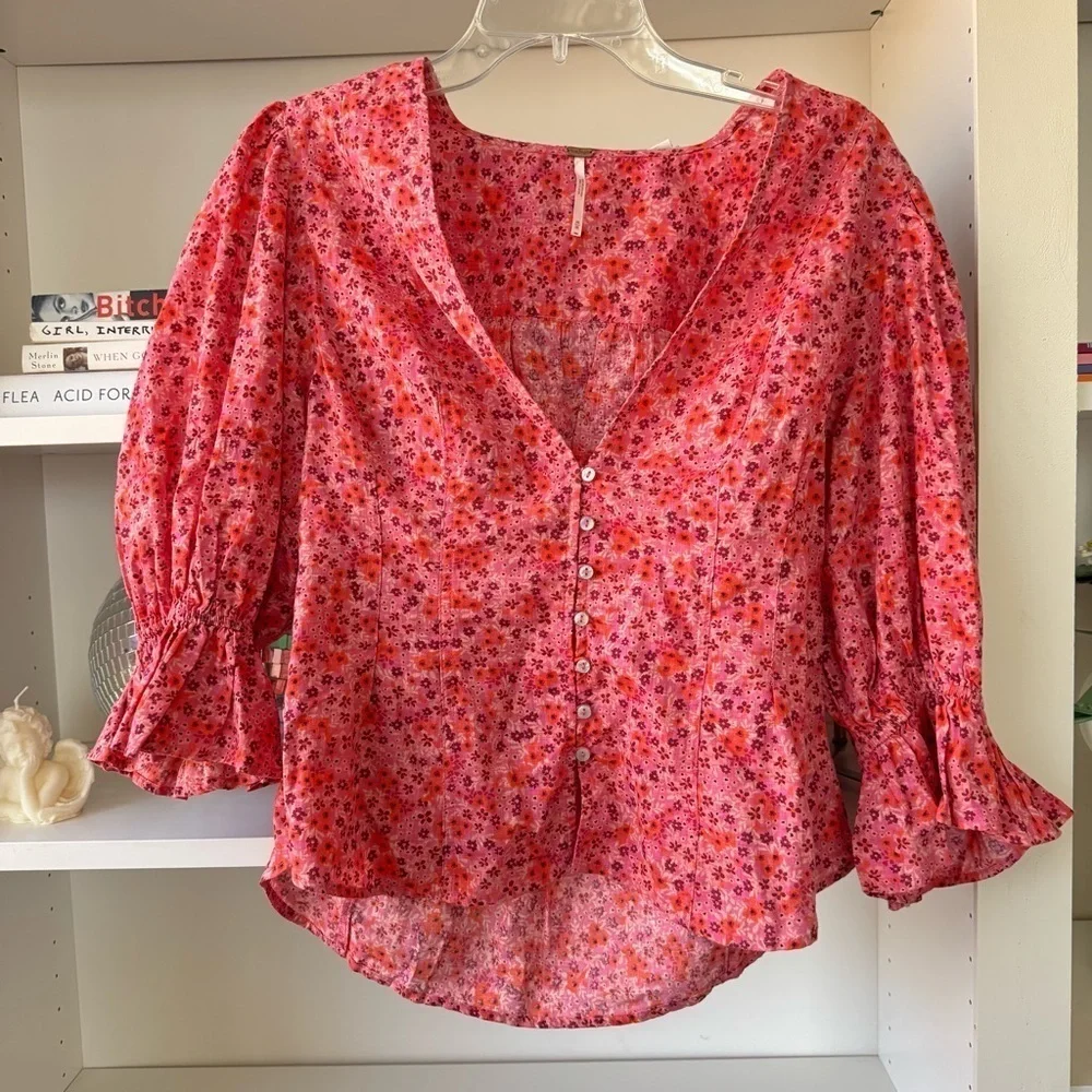 FREE PEOPLE I Found You Printed Floral Top